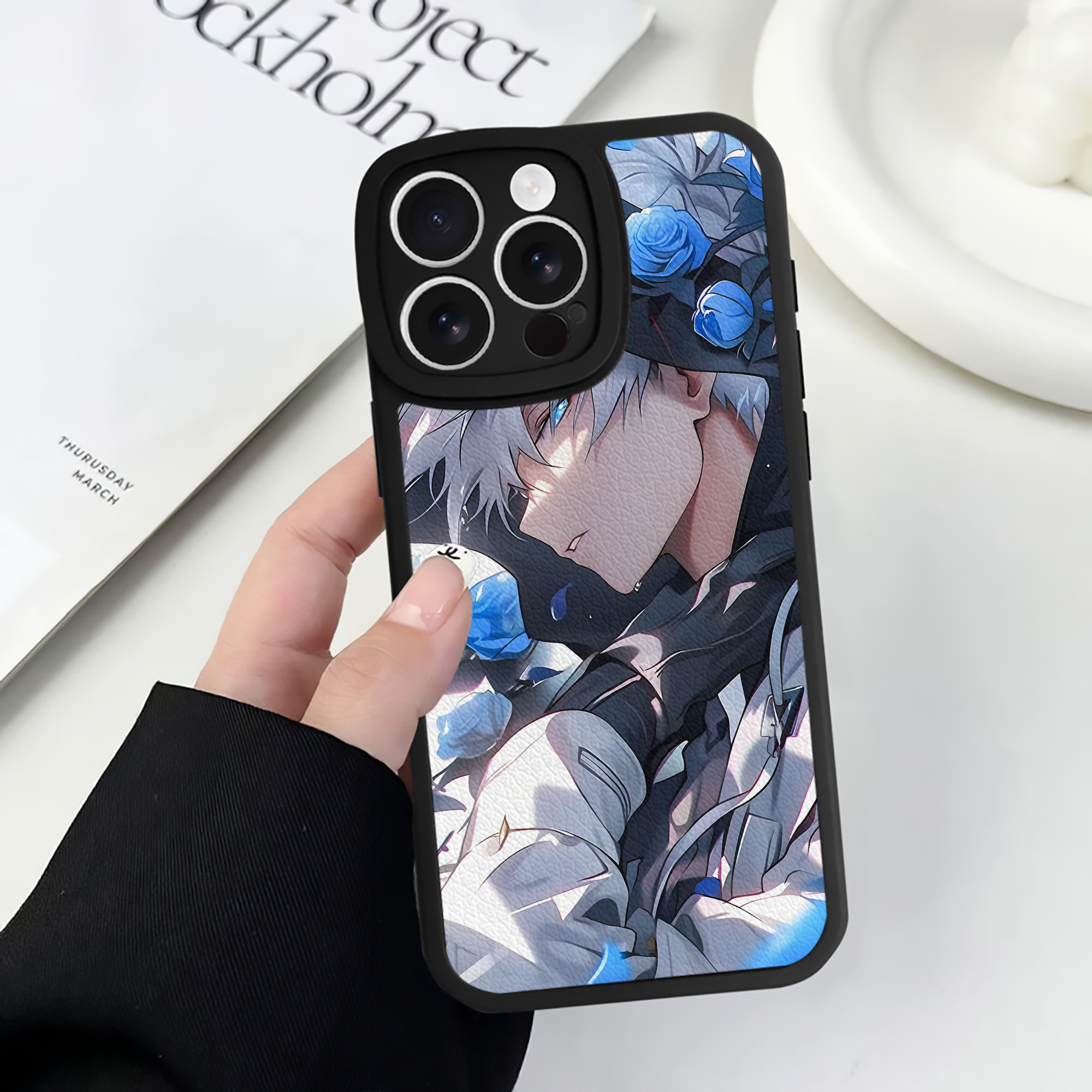 （画像用） 呪術廻戦 Jujutsu Kaisen 【iPhone 16シリーズ対応】シリコンスマホケース（レザー調） 材質：シリコン